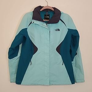 North Face Hooded Teal Jacket
